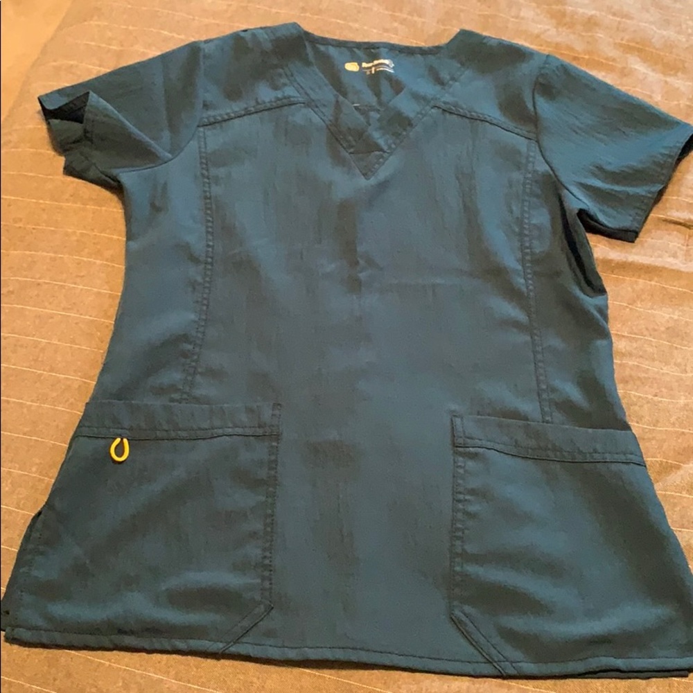 💝WonderWink scrub top women’s small blue teal